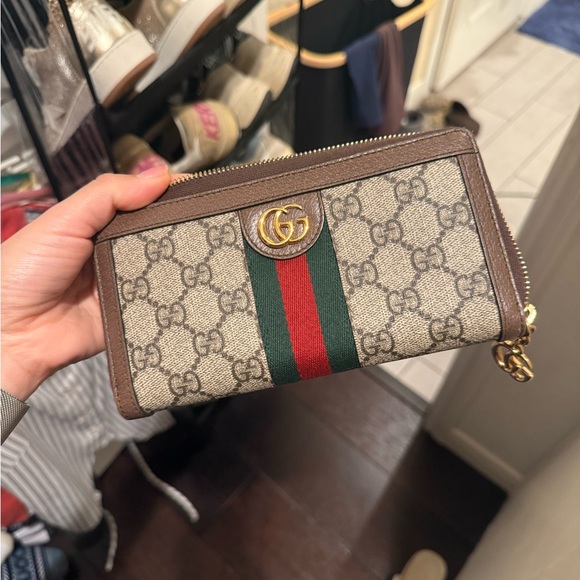 Gucci Handbags - Gucci Ophidia GG Supreme Canvas Zip Wallet